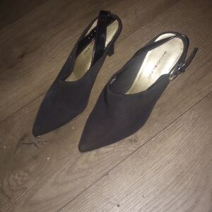 Bandolino Black Slingback Heels